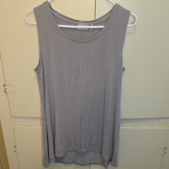 Logo Layers Gray Sleeveless Relaxed Tank Top-Size Medium - Picture 1 of 2